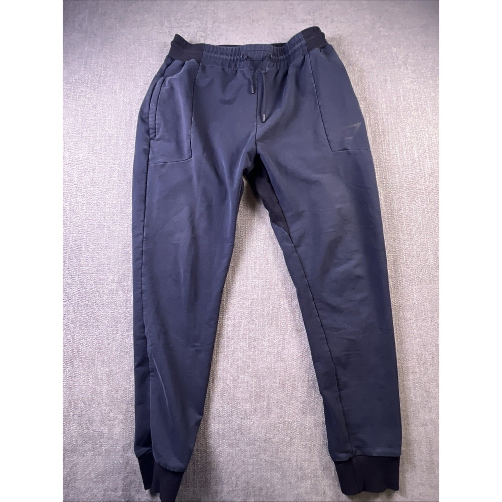 Gymshark Joggers Men's M Black Tapered Drawstring Pockets Training Gym Jogging